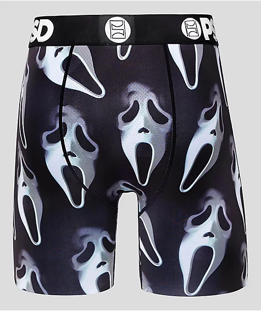 PSD x Ghost Face All Over Black Boxer Briefs