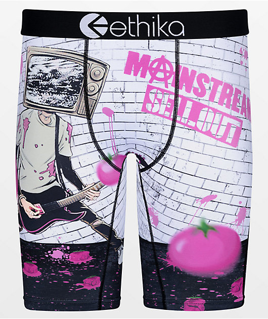 Ethika x Mainstream Sellout White & Pink Boxer Briefs