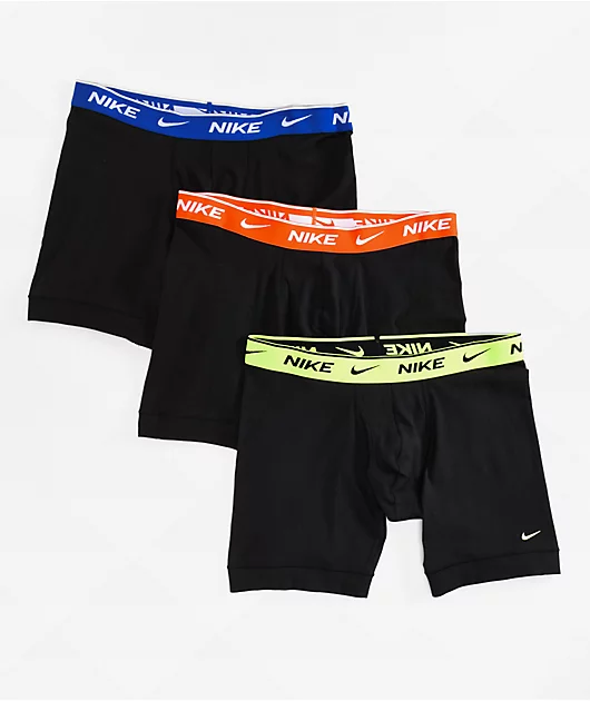 Nike Volt, Orange, & Royal Blue 3 Pack Boxer Briefs
