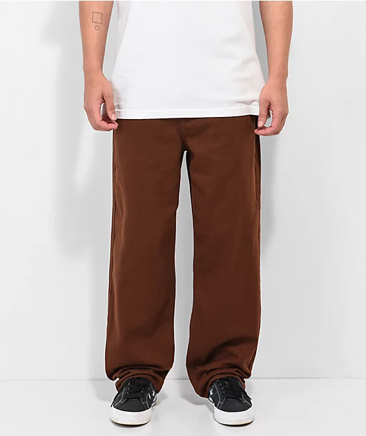 Empyre Loose Fit Brown Skate Jeans