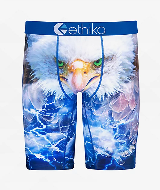 Ethika Kids Eagle Shock Blue Boxer Briefs