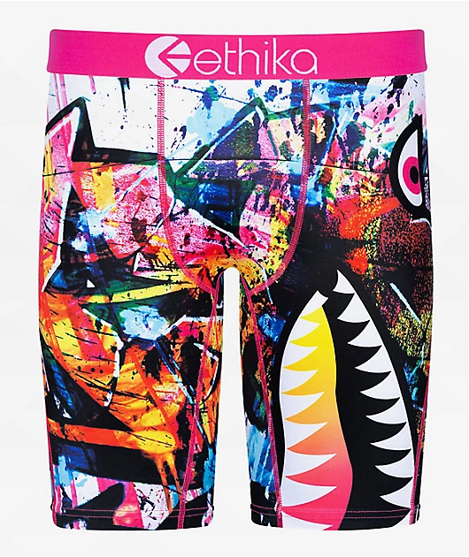 Ethika Kids Bomber Pink Drip Boxer Briefs