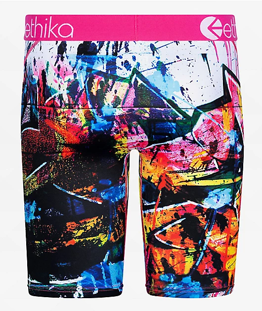 Ethika Kids Bomber Pink Drip Boxer Briefs