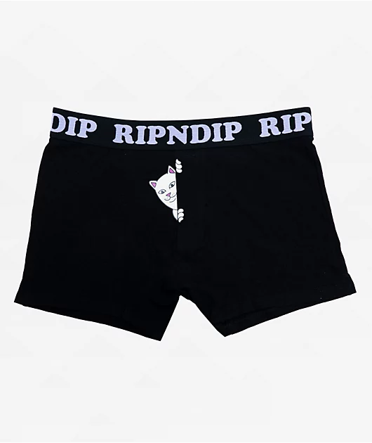 RIPNDIP Peeking Nermal Black Boxer Briefs