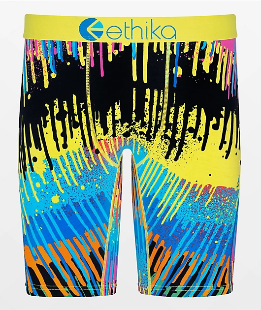 Ethika Dripped Out Lime Reactive Cotton Boxer Briefs