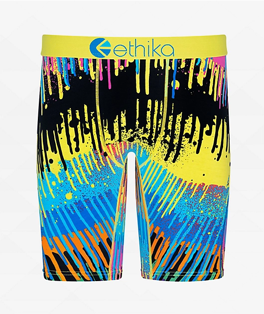 Ethika Kids Dripped Out Yellow Boxer Briefs