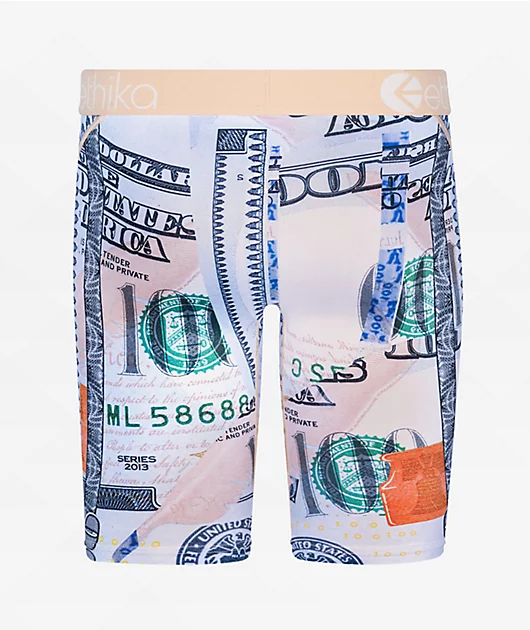 Ethika Kids Blue Hunnids Natural Boxer Briefs