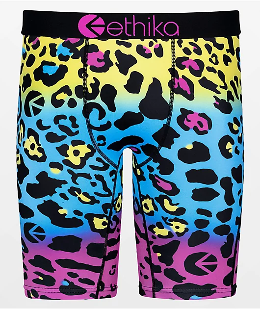 Ethika Cheetah Warp Print Boxer Briefs