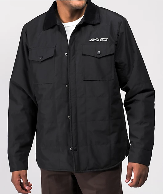 Santa Cruz Strip Logo Black Coaches Jacket