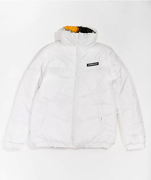 Members Only x Nickelodeon Rugrats Hi Shine White Puffer Jacket