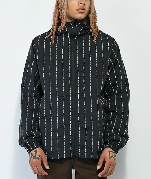 HUF Fuck It Black Windbreaker Jacket