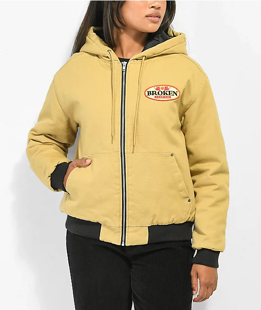 Broken Promises Louisa Beige Gas Station Jacket