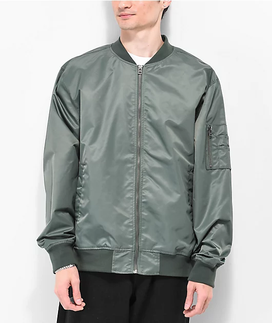 Brixton Dillinger Forest Green Bomber Jacket
