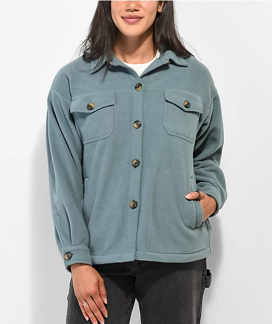 Unionbay Carleen Blue Fleece Shacket