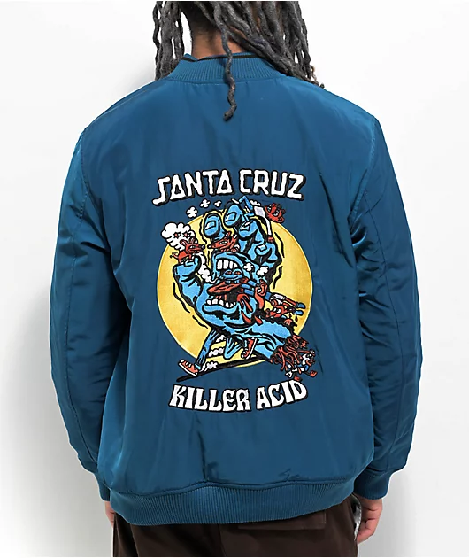 Killer Acid x Santa Cruz Navy Bomber Jacket