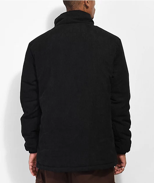 American Stitch Black Corduroy Puffer Jacket