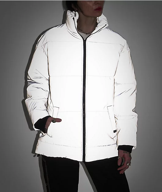 Ninth Hall Shae Reflective Silver Puffer Jacket