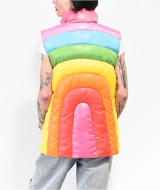 Salem7 Rainbow Puffer Vest