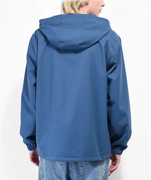 Brixton Claxton Beta Zip Joe Blue Windbreaker Jacket
