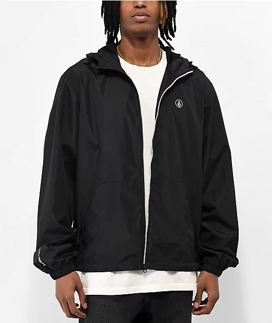 Volcom Phase 91 Black Windbreaker Jacket