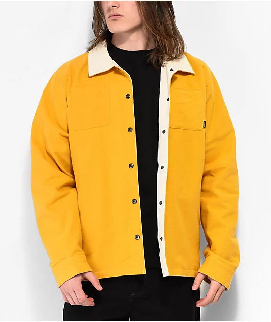 Krooked Moon Smile Reversible Tan & Yellow Jacket