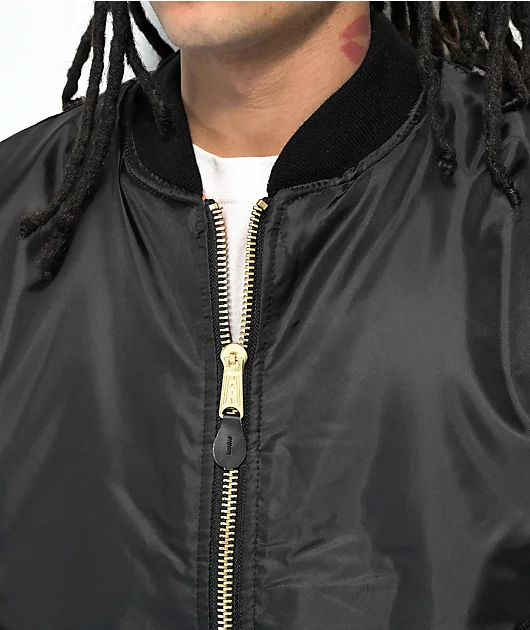 12665-rothco-ma-1-black-bomber-jacket-3.webp Rothco MA-1 Black Bomber Jacket