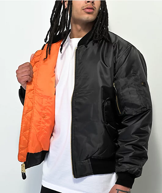 12665-rothco-ma-1-black-bomber-jacket-5.webp Rothco MA-1 Black Bomber Jacket