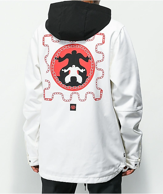 686 Coaches White 10K Snowboard Jacket
