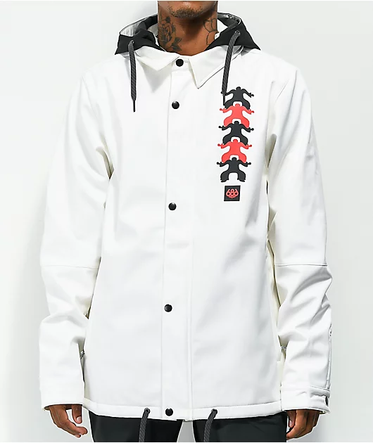 686 Coaches White 10K Snowboard Jacket
