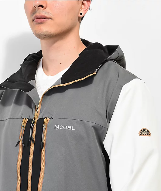 12854-coal-lutsen-grey-black-10k-snowboard-jacket-4.webp Coal Lutsen Grey & Black 10K Snowboard Jacket