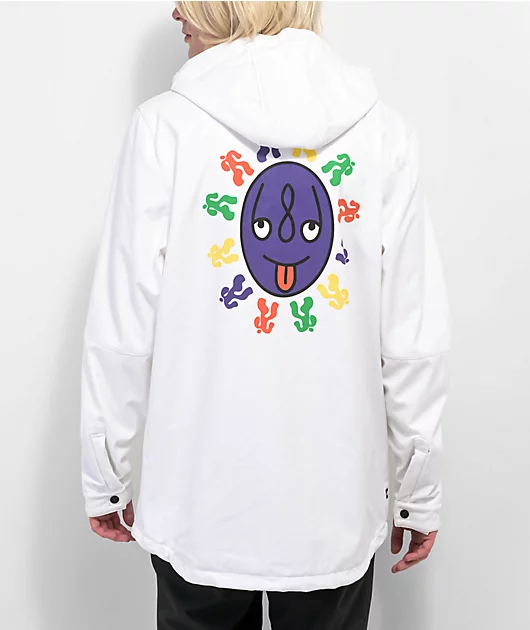 686 Coaches White 10K Snowboard Jacket 2023