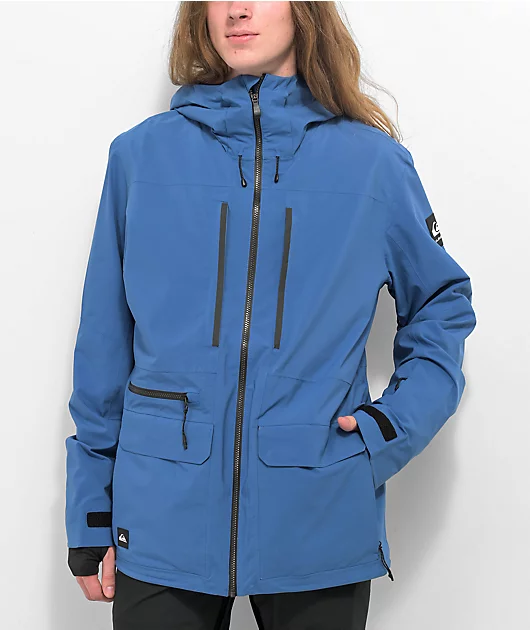 Quicksilver Sammy Carlson Stretch Quest Blue 15K Snowboard Jacket