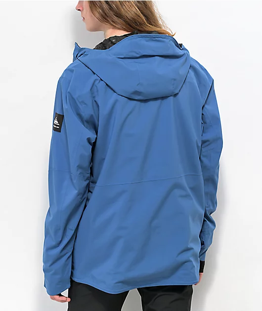 Quicksilver Sammy Carlson Stretch Quest Blue 15K Snowboard Jacket