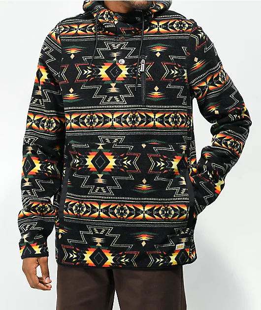 Dravus McKinley Black Geo Print Tech Fleece Jacket