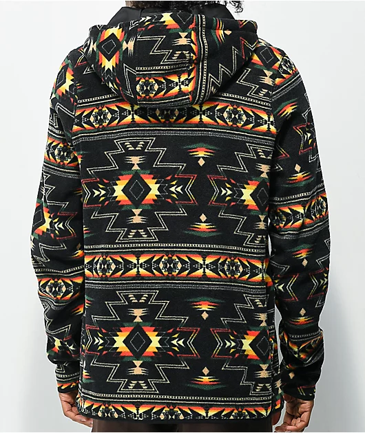 Dravus McKinley Black Geo Print Tech Fleece Jacket