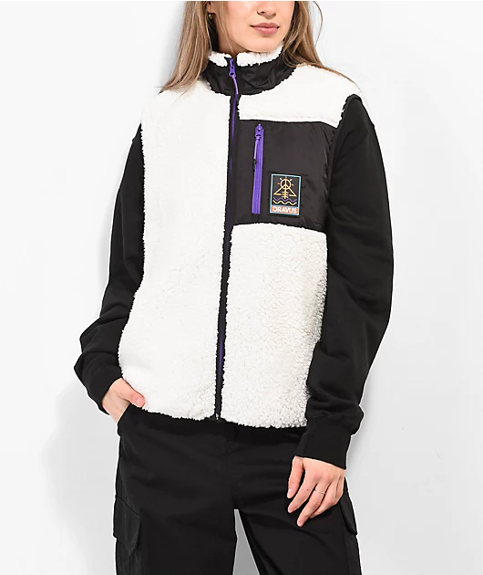 Dravus Marinda Beige Sherpa Vest