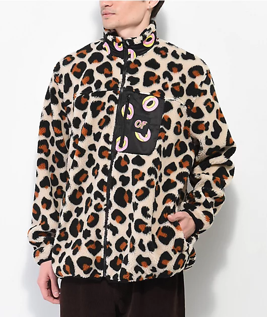 Odd Future Leopard Brown Fleece Jacket