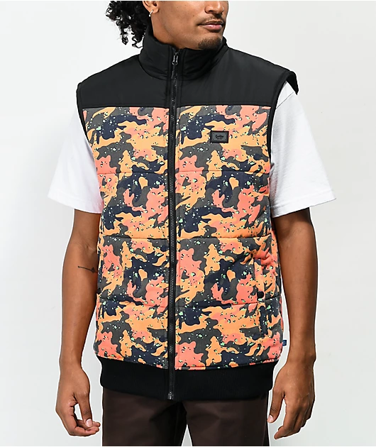 Cookies Mendocino Black & Orange Camo Vest