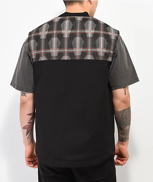 Lurking Class By Sketchy Tank Coffin Plaid Black Vest