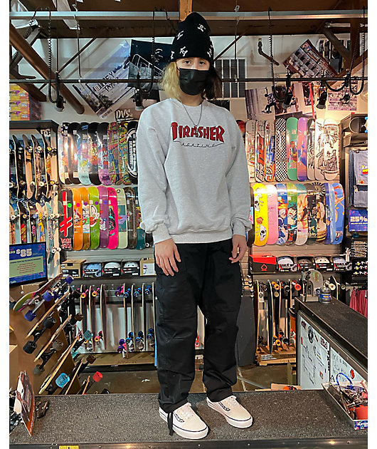 13564-thrasher-outlined-grey-crewneck-sweatshirt-3.jpg Thrasher Outlined Grey Crewneck Sweatshirt