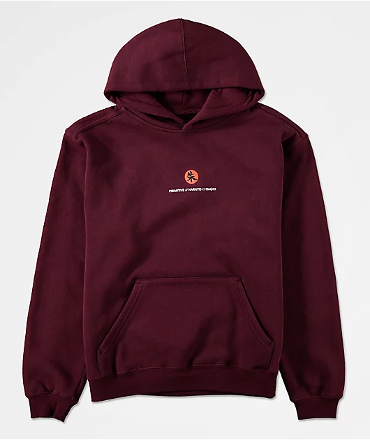 Primitive x Naruto Kids Crows Burgundy Hoodie