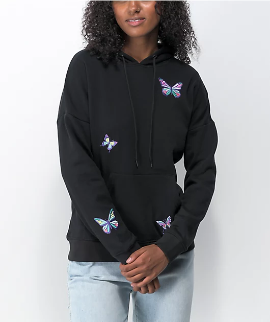 A-Lab Freela Butterfly Black Hoodie