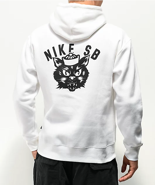 Nike SB Saber Cat White Hoodie