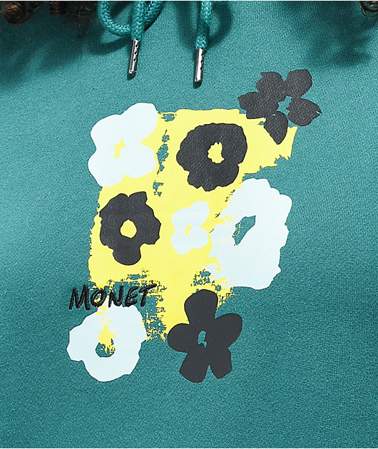 14119-monet-mason-blurred-flowers-turquoise-hoodie-3.jpg Monet Mason Blurred Flowers Turquoise Hoodie