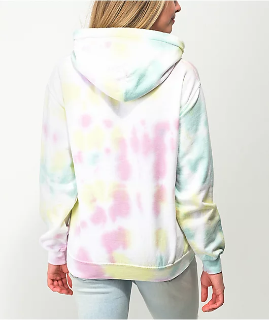 JV by Jac Vanek Cest La Vie Pastel Tie Dye Hoodie