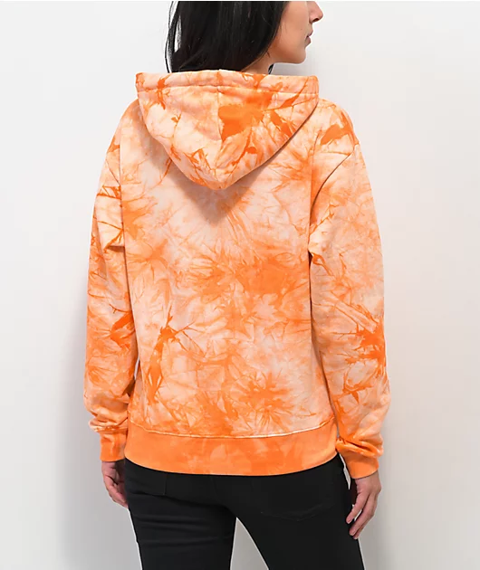 Zine Hunter Orange Wash Hoodie