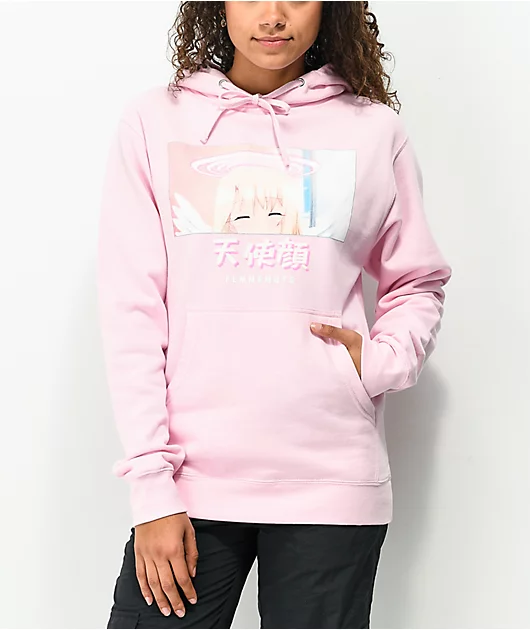 Femmemute Angel Face Pink Hoodie