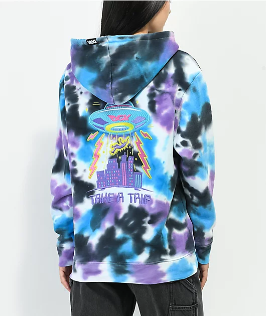 DGK Invade Blue & Purple Tie Dye Hoodie
