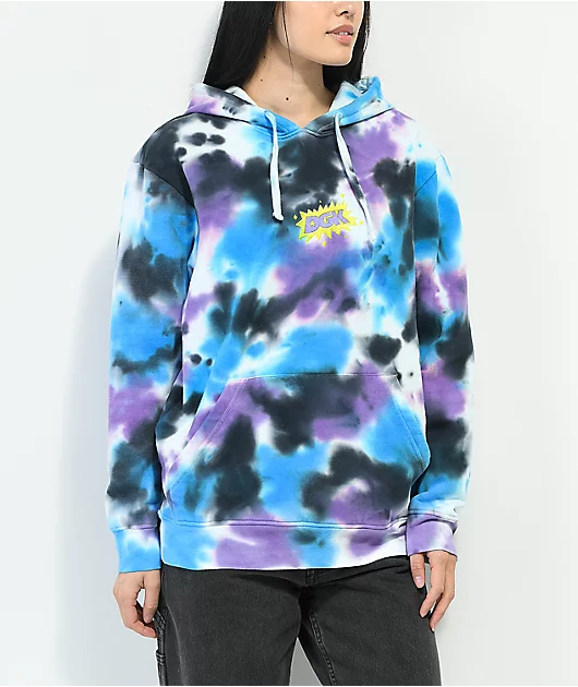 DGK Invade Blue & Purple Tie Dye Hoodie