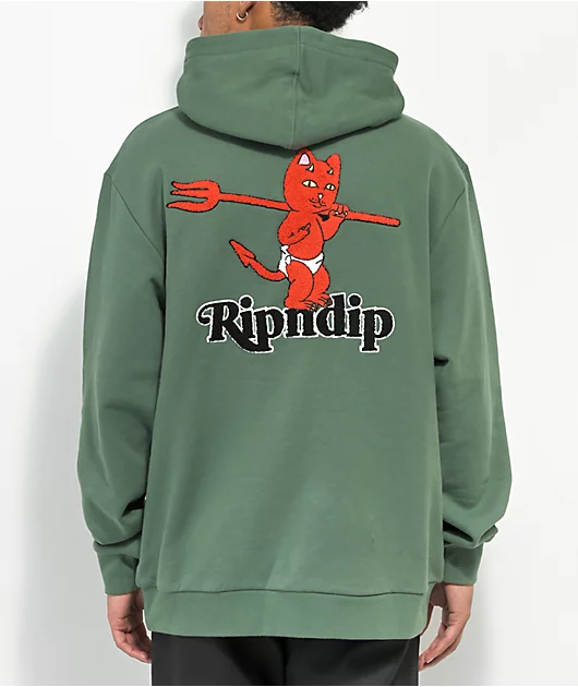 RIPNDIP Devil Babies Dark Sage Hoodie